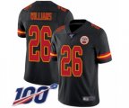 Kansas City Chiefs #26 Damien Williams Limited Black Rush Vapor Untouchable 100th Season Football Jersey