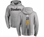 Pittsburgh Steelers #31 Donnie Shell Ash Backer Pullover Hoodie