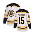 Boston Bruins #15 Alex Petrovic Authentic White Away Hockey Jersey