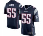 New England Patriots #55 John Simon Game Navy Blue Team Color Football Jersey