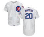 Chicago Cubs #20 Brandon Kintzler White Home Flex Base Authentic Collection Baseball Jersey