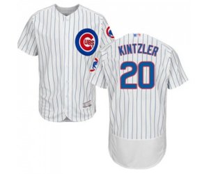 Chicago Cubs #20 Brandon Kintzler White Home Flex Base Authentic Collection Baseball Jersey
