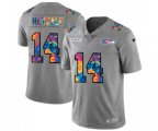 Seattle Seahawks #14 DK Metcalf Multi-Color 2020 NFL Crucial Catch NFL Jersey Greyheather