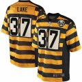 Pittsburgh Steelers #37 Carnell Lake Limited Yellow Black Alternate 80TH Anniversary Throwback NFL Jersey