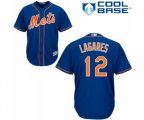 New York Mets #12 Juan Lagares Replica Royal Blue Alternate Home Cool Base Baseball Jersey