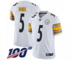 Pittsburgh Steelers #5 Joshua Dobbs White Vapor Untouchable Limited Player 100th Season Football Jersey
