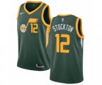 Utah Jazz #12 John Stockton Green Swingman Jersey - Earned Edition