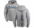 Tennessee Titans #11 A.J. Brown Ash Backer Pullover Hoodie