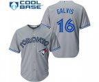 Toronto Blue Jays #16 Freddy Galvis Replica Grey Road Baseball Jersey