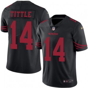 San Francisco 49ers #14 Y.A. Tittle Limited Black Rush Vapor Untouchable NFL Jersey