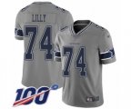 Dallas Cowboys #74 Bob Lilly Limited Gray Inverted Legend 100th Season Football Jersey