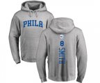 Philadelphia 76ers #8 Zhaire Smith Ash Backer Pullover Hoodie