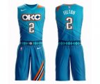 Oklahoma City Thunder #2 Raymond Felton Swingman Turquoise Basketball Suit Jersey - City Edition