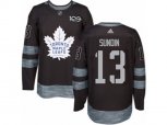 Toronto Maple Leafs #13 Mats Sundin Authentic Black 1917-2017 100th Anniversary NHL Jersey