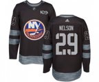 New York Islanders #29 Brock Nelson Authentic Black 1917-2017 100th Anniversary NHL Jersey