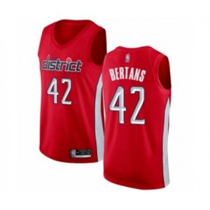 Washington Wizards #42 Davis Bertans Red Swingman Jersey - Earned Edition