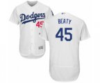 Los Angeles Dodgers Matt Beaty White Home Flex Base Authentic Collection Baseball Player Jersey