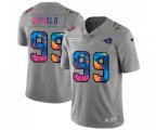 Los Angeles Rams #99 Aaron Donald Multi-Color 2020 NFL Crucial Catch NFL Jersey Greyheather