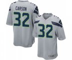 Seattle Seahawks #32 Chris Carson Game Grey Alternate Football Jersey