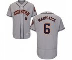 Houston Astros #6 Jake Marisnick Grey Road Flex Base Authentic Collection MLB Jersey
