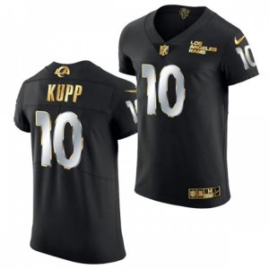 Los Angeles Rams #10 Cooper Kupp 2021 Nike Black Golden Edition Vapor Limited Jersey
