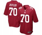 New York Giants #70 Kevin Zeitler Game Red Alternate Football Jersey