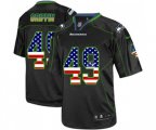 Seattle Seahawks #49 Shaquem Griffin Elite Black USA Flag Fashion Football Jersey