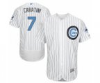 Chicago Cubs Victor Caratini Authentic White 2016 Father's Day Fashion Flex Base Baseball Player Jersey