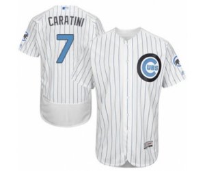 Chicago Cubs Victor Caratini Authentic White 2016 Father\'s Day Fashion Flex Base Baseball Player Jersey