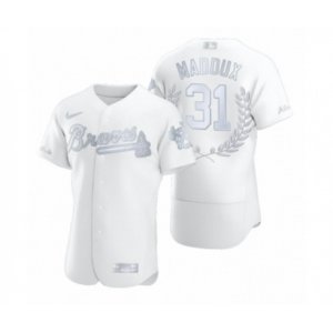 Greg Maddux #31 Atlanta Braves White Awards Collection NL Cy Young Jersey