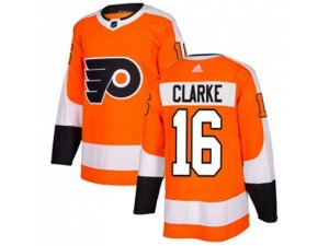 Adidas Philadelphia Flyers #16 Bobby Clarke Orange Home Authentic Stitched NHL Jersey