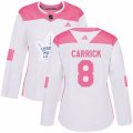 Women Toronto Maple Leafs #8 Connor Carrick Authentic White Pink Fashion NHL Jersey