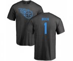 Tennessee Titans #1 Warren Moon Ash One Color T-Shirt