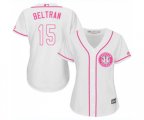 Women's Houston Astros #15 Carlos Beltran Authentic White Fashion Cool Base Baseball Jersey