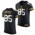 San Francisco 49ers #85 George Kittle 2021 Nike Black Golden Edition Vapor Limited Jersey