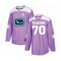 Vancouver Canucks #70 Tanner Pearson Authentic Purple Fights Cancer Practice Hockey Jersey