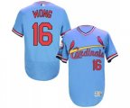 St. Louis Cardinals #16 Kolten Wong Light Blue Flexbase Authentic Collection Cooperstown Baseball Jersey