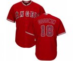 Los Angeles Angels of Anaheim #18 Brian Goodwin Authentic Red Team Logo Fashion Cool Base Baseball Jersey