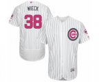 Chicago Cubs Brad Wieck Authentic White 2016 Mother's Day Fashion Flex Base Baseball Player Jersey