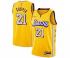 Los Angeles Lakers #21 Michael Cooper Swingman Gold 2019-20 City Edition Basketball Jersey
