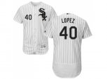 Chicago White Sox #40 Reynaldo Lopez White(Black Strip) Flexbase Authentic Collection Stitched MLB Jerseys