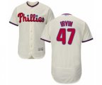 Philadelphia Phillies Cole Irvin Cream Alternate Flex Base Authentic Collection Baseball Player Jersey