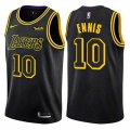 Los Angeles Lakers #10 Tyler Ennis Swingman Black NBA Jersey - City Edition