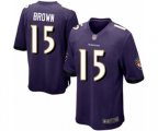 Baltimore Ravens #15 Marquise Brown Game Purple Team Color Football Jersey
