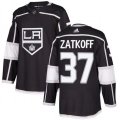 Los Angeles Kings #37 Jeff Zatkoff Premier Black Home NHL Jersey