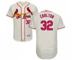 St. Louis Cardinals #32 Steve Carlton Cream Alternate Flex Base Authentic Collection Baseball Jersey