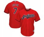 Cleveland Indians #7 Kenny Lofton Replica Scarlet Alternate 2 Cool Base Baseball Jersey