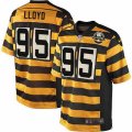 Pittsburgh Steelers #95 Greg Lloyd Limited Yellow Black Alternate 80TH Anniversary Throwback NFL Jersey