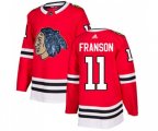 Chicago Blackhawks #11 Cody Franson Authentic Red Fashion Gold NHL Jersey