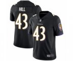 Baltimore Ravens #43 Justice Hill Black Alternate Vapor Untouchable Limited Player Football Jersey